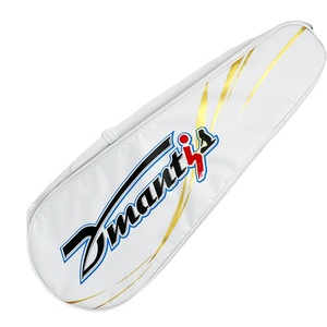กระเป๋าใส่ไม้แบดมินตันเดี่ยว Dmantis รุ่น 420D สีขาว ปลอกหุ้มบาง ดีไซน์ลาย <span class=keywords><strong>Swoosh</strong></span> สีทอง รับผลิตตามแบบ (OEM) ขายส่ง รหัส DB003 - Product Image 1