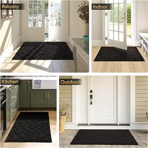 Моющиеся низкопрофильные впитывающие противоскользящие дверные коврики для входа в пол - Product Image 5