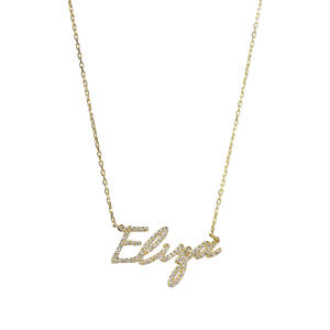 Dropshipping Collier pendentif personnalisé en argent sterling S925 plaqué or 18 ct pour cadeau de la Saint-Valentin - Product Image 5