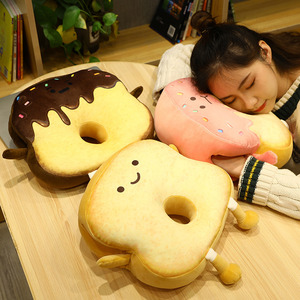 Almohada de Peluche con Forma de Pan Tostado para Siesta en la Oficina, Almohada para Dormir Acostado en el Aula para Estudiantes y Niños - Product Image 1