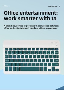 Ba-hệ thống phổ xách tay không dây cho <span class=keywords><strong>Bluetooth</strong></span> bàn phím với LED Backlit New USB giao diện Phablet máy tính phụ kiện - Product Image 6