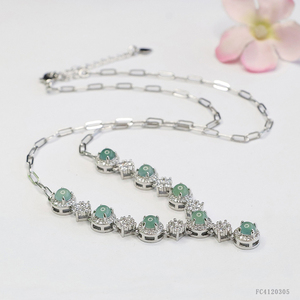 <span class=keywords><strong>Collier</strong></span> en jade de Birmanie Juanyu avec chaîne et pendentif, <span class=keywords><strong>collier</strong></span> en jadéite, <span class=keywords><strong>collier</strong></span> ras du cou en jade naturel de Birmanie Maitreya - Product Image 3