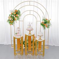 Support à fleurs de mariage moderne en métal doré LEXI, vente chaude, 70/80/90 cm, personnalisable pour les événements de mariage, décoration de table de haute qualité