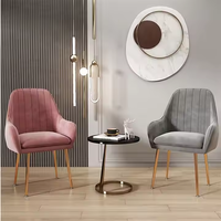 Chaise de salle à manger de style mid-century en vente chaude, pieds dorés, qualité restaurant, chaise de salle à manger en velours, cadre en acier métallique, prix bas, chambre à coucher
