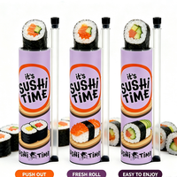 Tube à sushi en carton laminé de qualité alimentaire, impression personnalisée, pour restaurant Omakase, vente en gros, OEM, boîte cylindrique en papier, cadeau, carton pratique
