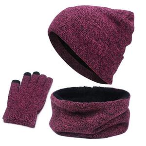Ensemble 3 pièces bonnet, cache-cou et gants tactiles pour homme et femme – Vente en gros - Product Image 1