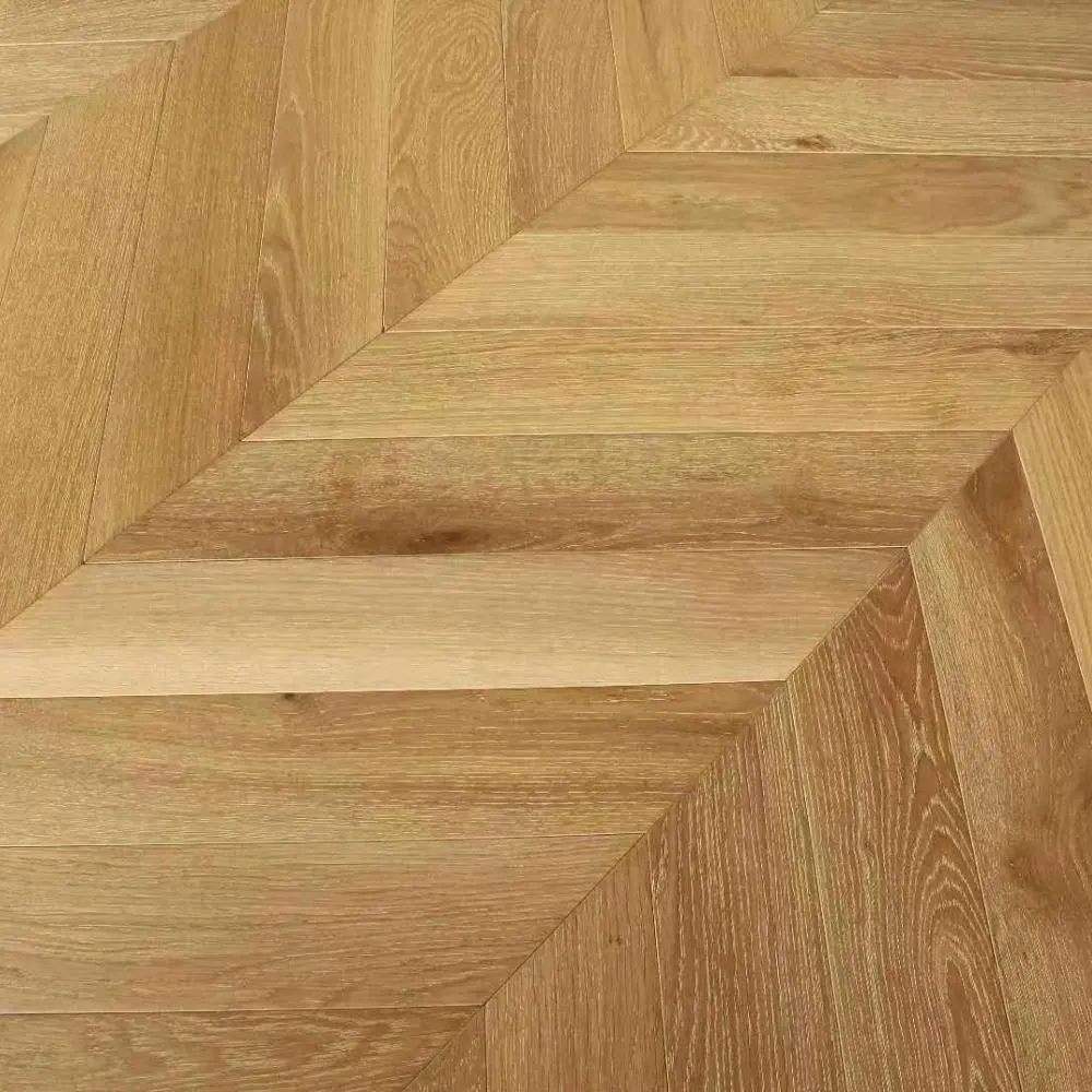 2 परत सफेद लकड़ी की छत ओक इंजीनियर लकड़ी लकड़ी फर्श और 18mm ठोस फ्रेंच ओक फर्श
