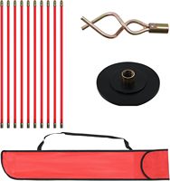 Peaktop Kit de tiges de débouchage de 30 pieds en sac de transport, professionnel et robuste, avec déboucheur à vis et grattoir à serpentin