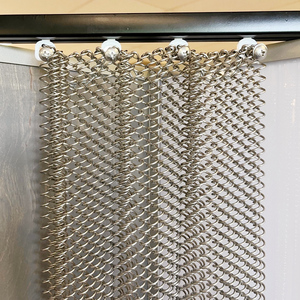 Kim loại trang trí dệt dây lưới rèm cửa, trang trí kim loại lưới màn hình phân vùng rèm - Product Image 1