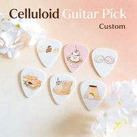 Plectres de guitare personnalisés avec logo, construction en celluloïd et impression nette pour articles promotionnels et souvenirs de festival
