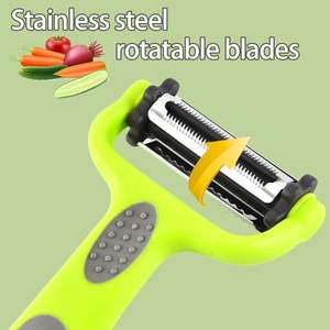 Éplucheur multifonctionnel 3 en 1 de haute qualité, directement de l'usine, en plastique PP, outils pour légumes avec poignée confortable, prix bas, usage domestique - Product Image 4