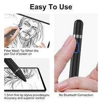 Pensil Stylus Logam Layar Sentuh Universal Pabrik, Kompatibel dengan iPad, Android, iPhone, Smartphone, Tablet, Dapat Diisi Ulang, untuk Menulis dan Menggambar