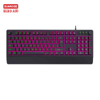 Clavier de jeu K830 à membrane avec molette et touches personnalisées, doté d’un rétroéclairage arc-en-ciel et de 104 touches