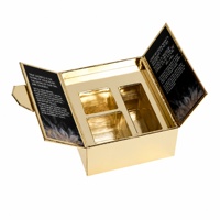 Premium Gold Laminierte Kunst-Öko-Box mit Magnetverschluss Luxuriöse Doppeltürige Starre Box mit Individueller Bedruckung für Ätherische Öle