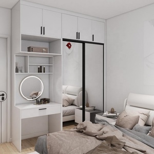 <span class=keywords><strong>Armoire</strong></span> à <span class=keywords><strong>portes</strong></span> <span class=keywords><strong>coulissantes</strong></span> avec finition laquée lisse moderne, <span class=keywords><strong>portes</strong></span> <span class=keywords><strong>miroir</strong></span> pleine longueur - Product Image 5