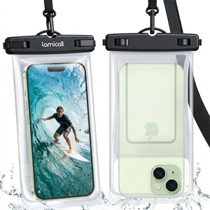 Lamicall PRAB03 Floating <strong>Waterproof</strong> <strong>Phone</strong> Holder IPX8 Underwater Dry <strong>Bag</strong> Clear Pouch Case Support Face ID For 7 Inch Cellphone - Product Image 1