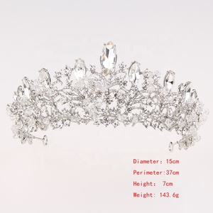 Hot Sale Fashion Crystal Bridal Tiara and Rhinestone Wedding <strong>Silver</strong> <strong>Crown</strong> - Product Image 6