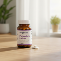 Iodure de potassium 60 comprimés Source naturelle d'iode Antioxydant Sans gluten Soutien thyroïdien Digestif Immunitaire Adulte OEM Privé