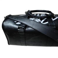 Sac de voyage personnalisé grand format anti-odeur, sac de sport imperméable en cuir PU pour homme, sac de week-end avec compartiment à chaussures