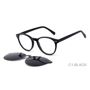 Gafas de sol polarizadas magnéticas 2 en 1, Clip magnético intercambiable en gafas, Material de marco de acetato para lectura - Product Image 1