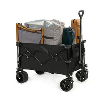 Chariot de Vente Ambulant de Légumes de Haute Qualité, Pliable et Portable, avec Grandes Roues Pivotantes en Acier Carbone, Idéal pour le Camping