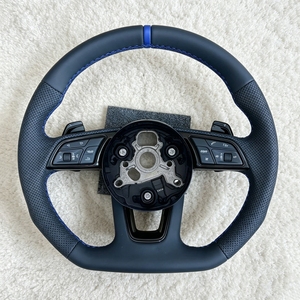 Volant de voiture rotatif Bluetooth en cuir pour <span class=keywords><strong>Audi</strong></span> R8 A1 A3 A4 A5 A6 C6 C7 C8 A7 A8 S6 B8 B9 RS3 RS5 RS7 S3 <span class=keywords><strong>S4</strong></span> S5 Q3 Q5 Q7 Q8 - Product Image 2