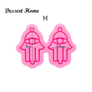 DY0637 S/M/Lシャイニーハムサハンドシリコンイヤリングモールドジュエリーエポキシブラックライフマターモールドレジンクラフト - Product Image 3