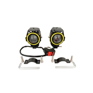 YHMOTO Universal 12v <b>LED</b> <b>Mini</b> Spot Fog <b>Light</b> Angel Eyes U7 Headlight for Moto - Product Image 5