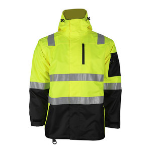 Reflective Hi Vis <strong>Jacket</strong> <strong>Safety</strong> Work Yellow <strong>Jackets</strong> Mens Rain <strong>Jacket</strong> Waterproof With Hood - Product Image 1