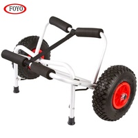 Chariot de transport de kayak universel FOYO avec canoës planches à pagaie tapis de flotteur et piston de bateaux Jon compatible pour une utilisation marine
