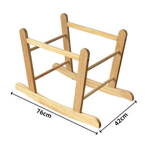 <span class=keywords><strong>Neonato</strong></span> <span class=keywords><strong>portatile</strong></span> uncinetto bambino Rocker in legno massello moderno bambino a dondolo culla Moses cesto per neonati - Product Image 5