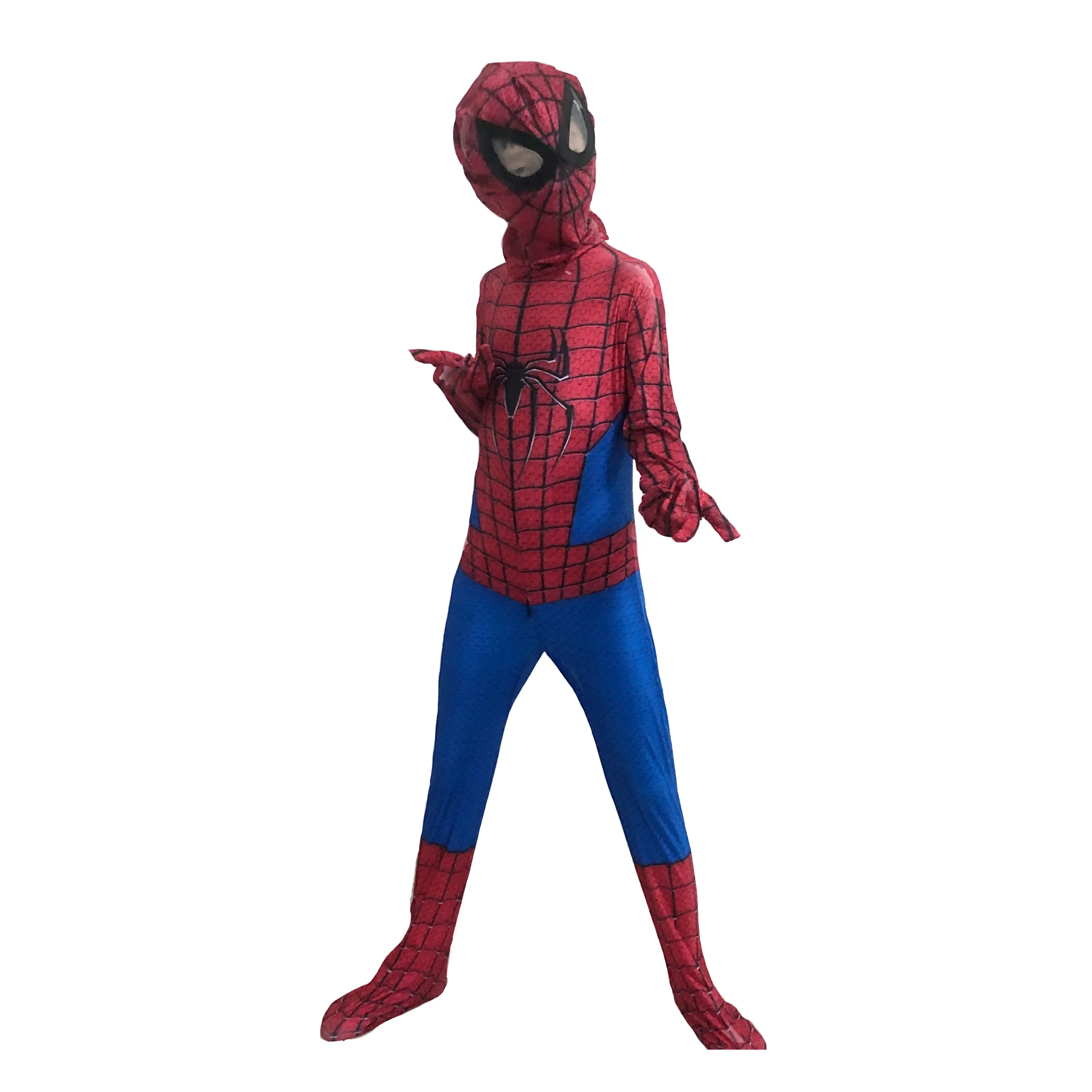 Disfraz de superhéroe para hombre araña, ropa de conexión ajustada para niños, suministros de fiesta