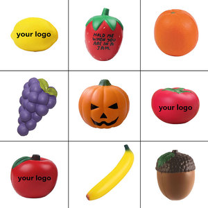 Vente en gros de balles anti-stress en forme de citrouille avec impression de logo personnalisé, jouets anti-stress pour enfants - Product Image 3