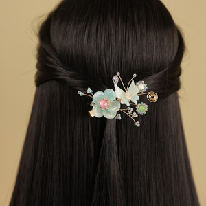 Nouvelles pinces à cheveux Hanfu pour enfants de style ancien, épingles à cheveux traditionnelles pour filles, en cristal, faites à la main, design original, <span class=keywords><strong>boucle</strong></span> de paix XuZhou - Product Image 1