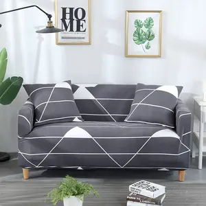 Best Selling New Design All-inclusive Non-slip Sofa Cushion Combination Dustproof Black White Stripe Plaid Printed Sofa Cover