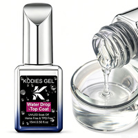 KODIES GEL 3D Water Drop Top Coat Sans HEMA & Sans TPO Végan Écologique Longue Durée 3-4 Semaines Sans Essuyage Semi-Permanent UV Nail Art