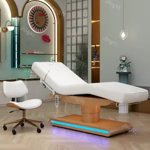 Fabrika fiyat beyaz elektrik kirpik güzellik masaj masa Spa yüz kirpik sandalye masajı güzellik yatağı