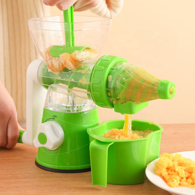 Household Kitchen Manual Hand-Cranked Juicer Small Portable Food Processor Squeezer PP Material Mini Juicer