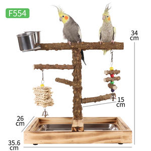 Интерактивная игрушка-подставка для птиц из натурального дерева с винтами для попугаев - Product Image 5