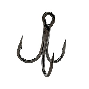 Hameçons triples robustes ST-66-4X avec ardillons, en acier à haute teneur en carbone, pour leurres et plaques métalliques, pour la pêche en lac - Product Image 1