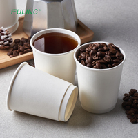 Gobelets en papier pour café jetables personnalisés FULING 4oz/8oz/10oz/12oz/16oz/20oz avec couvercle
