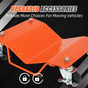 Plateau de déplacement universel en acier <span class=keywords><strong>pour</strong></span> voitures et remorques avec 4 roulettes, 1 pièce, outils de réparation automobile, cric mécanique - Product Image 3
