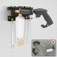 Support mural pour pistolet de nettoyeur haute pression, support pour canon à mousse, support de rangement pour outils, pour lance/buses de nettoyeur haute pression