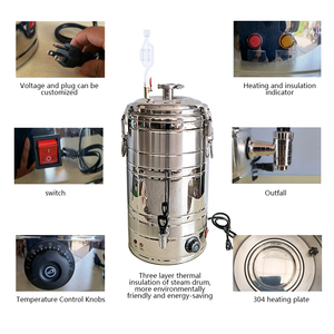 Panier à gin personnalisé standard américain Standard européen 40l, colonne de reflux en verre immobile, Distillation d'alcool immobile, rosée Pure - Product Image 5
