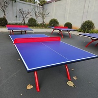 Table de tennis de table pliable en acier pour l'intérieur et l'extérieur, idéale pour le tennis de table et le badminton