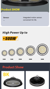 <span class=keywords><strong>Prix</strong></span> de gros, éclairage LED industriel IP65 pour entrepôt, éclairage UFO à haut rendement lumineux, 100W 150W 200W 240W pour l'éclairage d'entrepôt - Product Image 6