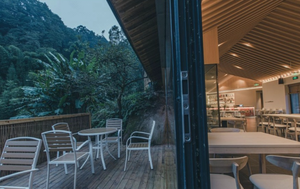 Arc- Shaped Heavy Wooden Eco <strong>House</strong> Modern Irregular Lodge Villa Spacious <strong>Interiors</strong> Public Building Log Cabin for Luxury Resort - Product Image 3