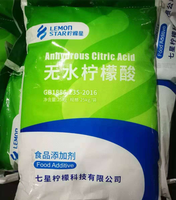 Acide Citrique de Qualité Supérieure en Poudre Blanche, Additif Alimentaire, Prix Usine, Exportation Chinoise, Meilleure Qualité, Anhydre et Monohydraté, Sac de 25 kg