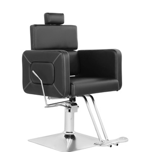 Chaise de barbier hydraulique moderne chaise de coiffure rotative et élévatrice chaise de salon en métal vente en gros en usine - Product Image 3