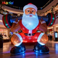 Père Noël gonflable LED pour décoration de Noël, idéal pour jardin, cour, fête en extérieur